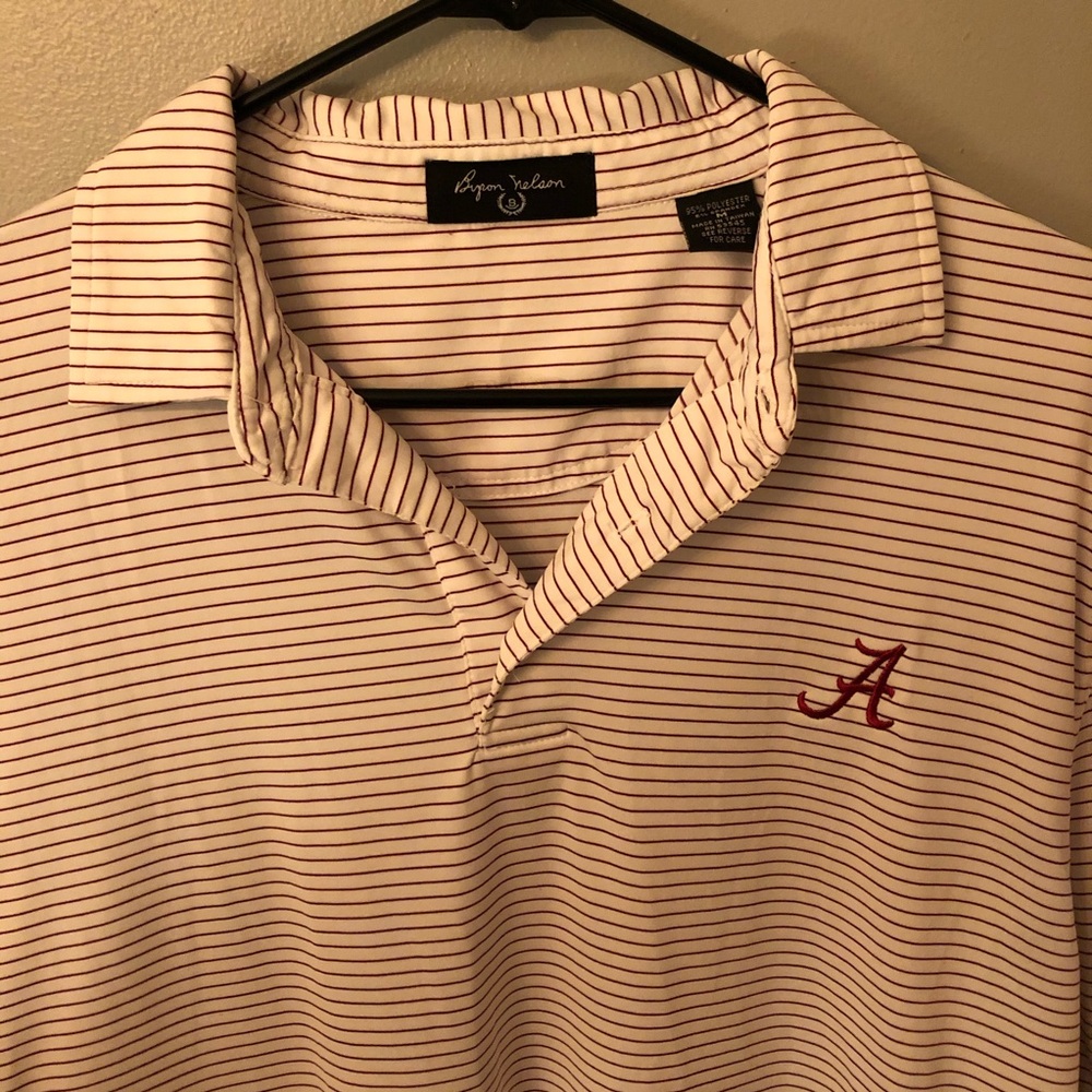 Bryan Nelson Alabama Golf Polo Crimson and White